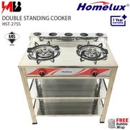 [ BUBBLE WRAP ] HOMELUX High Quality Stainless Steel Double Standing Cooker / Dapur Gas (HST-27SS)