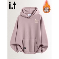 It izzue Official Fleece-Fleece Hooded Sweatshirt Men Women Style Winter New Style Thickened Warm Tr