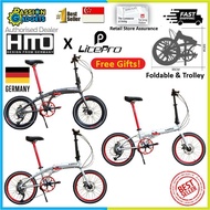 ⭐Local Stocks⭐New Hito X Litepro Classic Dolphin 9speed High 20 Inch Foldable Bike Bicycle Official SG HITO DISTRIBUTOR