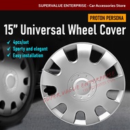 Proton Persona 15 Inch Universal Silver Wheel Cover Rim Cap Penutup Roda Persona