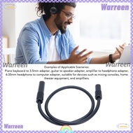 WARREEN 3.5mm to 6.35mm, Professional Gold Plated Stereo Sound Cable, Anti-Interference Plug and Pla