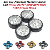 Metal Drift Tire 27mm 1/28 Mini RC Car Drift Wltoys 284131 K969 K979 K989 K999 P929 P939 IW04M AWD I
