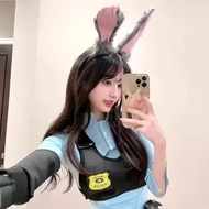 Hot Judy Cos Crazy Animal Crossing Bunny Officer Gear Jk Uniform 2024 New Summer Outfit