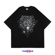 YOUNG.CLUB | AVENGED SEVENFOLD A7X SQUARE T-SHIRT | T-SHIRT OVERSIZE BLACK STYLE Y2K VINTAGE BOOTLEG