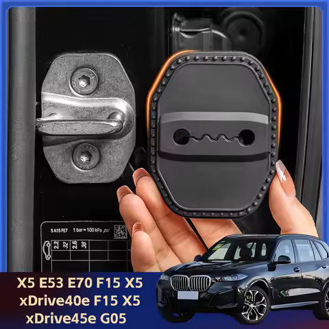 2/4Pcs Silicone Car Door Lock Cover Protective Decoration Case For BMW X5 E53 E70 F15 X5 xDrive40e F