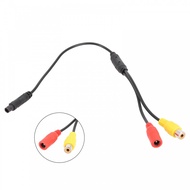 1xCar Backup Reverse Camera Male-CVBS Female Connector Wire Harness 4-Pin