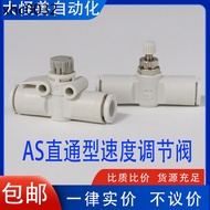 Straight Pipe Type Speed Control Throttle Valve AS1002/2052/4002F-03/04/06/08/10/12A