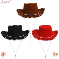 CACTU Cowboy Hat, Cosplay Costume Adjustable Cowgirl Hat, Funny Cowboy Accessory Prop Dress-up Perfo