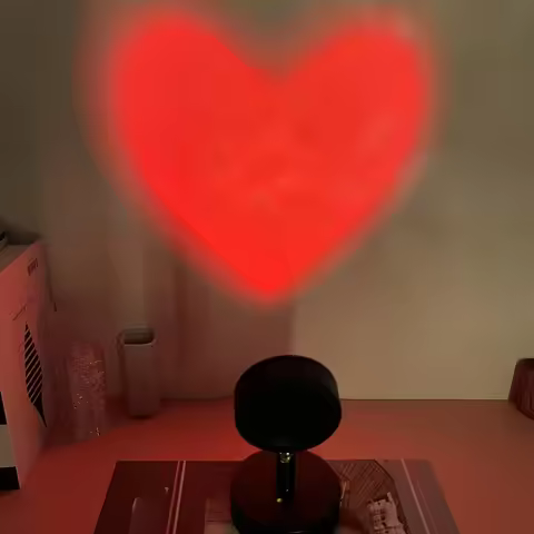 1 Piece Romantic Heart-Shaped LED Projector Light USB Powered Photography Background Party Bedroom D