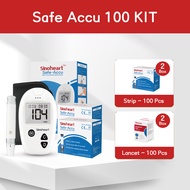 Paket Alat Cek Tes Gula Darah Sinocare Safe-Accu 200 Memori