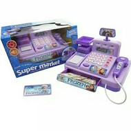 MESIN Toy CASH REGISTER FROZEN CASH REGISTER CASH REGISTER Machine Gift Gift Girl Sound Light Scan B