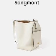 Songmont bag Medium Basket bag with gift box cowhide bag Single shoulder Crossbody sling bag Alphabet bag handbag for women