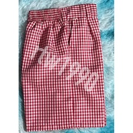 school uniform shorts checkered Green