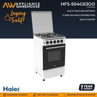 Haier HFS-504G63GO 50cm Gas Range 4 Burners with 63L Single Burner Gas Oven