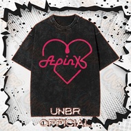 UNBRNew American-style washed pure cotton T-shirt with Apink print
