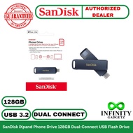 SanDisk iXpand Phone Drive 128GB Dual-Connect USB Flash Drive