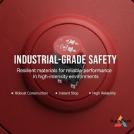 [AuraGesh] Red PTO Push Switch Corrosion Resistant Durable Shell 10A 14VDC Rating for Lawn Mower Hom