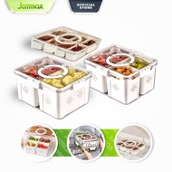 Food Container/ Refrigerator Storage Box 2 Grid/ 3 Grid/ 4 Grid Multi-Functional Container Multi-Siz