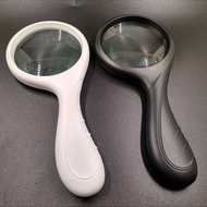 9-shaped curved handle handheld 6x elderly reading repair 60mm high-power plastic frame glass magnifying glass 88005