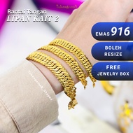 TukangemaS Rantai Tangan Emas 916 Tulen | Corak Lipan Kait 2 | Design Moden (LK2)