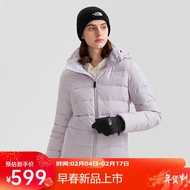 The North Face北面羽绒服女户外550蓬鹅绒保暖外套4U7V 6S1/紫色 L