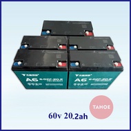 Electric Bike Battery 60v 20ah Tianneng Brand, Deep Cycle, Solar, Maintenance Free Ebike Battery 60v 20ah, Applicable for Romai Nwow Jonson Hamsun Kenwei EcoDrive Green Ebike Igo Socoo Dong fang Yadea TailG Aima Feima Gogo Ebike Super Ebike Etc.. (5pcs)