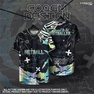 【Short and Long Sleeves Netball Shirt】2026 New Design Netball Jersey Custom Name Baju Lelaki Bola Mi