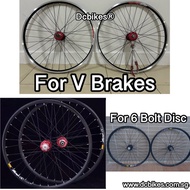 26 | 27.5 | 29 Inch 6 Bolts/26er V Brakes 9mm QR Quick Release Mavic HG Freehub Wheelset