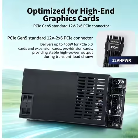 300-600W Fully Modular Flex ATX 1U PSU, New Enhance 7660L Modded Power Source Compatible with DIY IT