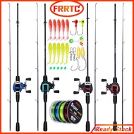 FRRTC Fishing Rod Full Set Fishing Rod Reel Lure Line Combos Casting Rod Baitcasting Casting Rod Jor