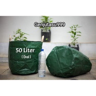 HIJAU Cylindrical green 50 liter Planter bag