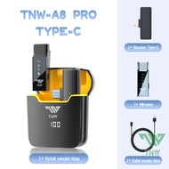 TNW-A9Pro/A8Pro Microphone Wireless Mic Wireless clip on Microphone youtuber suara jernih Mic blueto