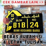 HOUSE NUMBER BOARD 28 x 18 cm ACRYLIC/ LASER CUTTING H15 HOUSE NUMBER HOUSE ADDRESS HOUSE NUMBER