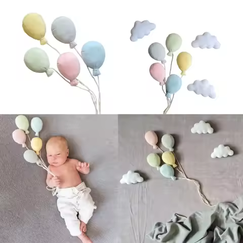 Newborn photography props balloon clouds handmade wool Xingyue baby home party decoration baby photo