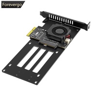 FOREVERGO PCIe 5.0 x4 to U.3 (SFF-TA-1001) NVMe SSD Adapter Card 12V Turbo Cooling Fan PCIe to 2.5" 