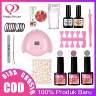 Set Kutek Gel Lampu Kuku UV 36W3 Warna Cat Kuku Gel Set Peralatan Manikur Seni Kuku