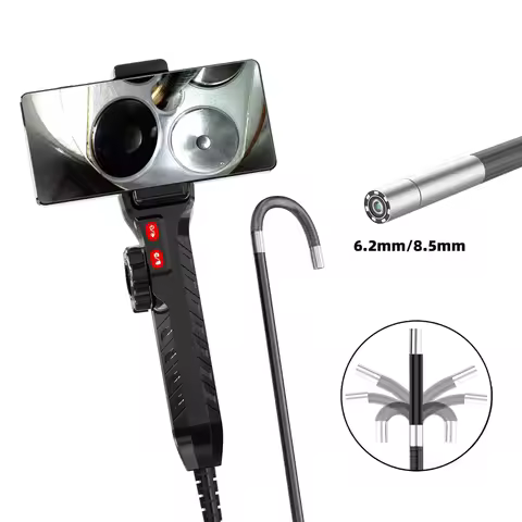 360° Articulating Borescope 1080P Endoscope Camera with Light ForAutomotive Diesel