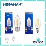 Megaman LED Filament Candle Bulb E14 E27 Warm White 3000K