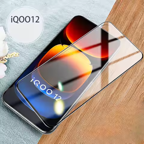 9D Tempered Glass for Vivo IQOO 12 Black Edge Clear Anti Blue Screen Protector for IQOO12 Iqoo12 9H 