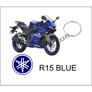 Yamaha R15 blue keychain 2d