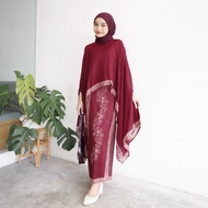 Inara Sogan Viscose Modern Batik Blouse And Wrap Skirt Set