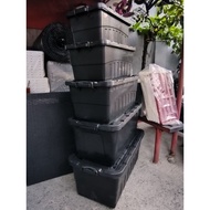 ♞,♘Storage box 135L & 100L capacity w/ wheels Heavy Duty️Makapal ️