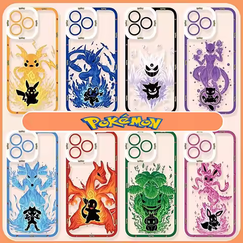Anime Pikachu Gengar Squirtle Phone Case For vivo Y04 V50 Y29 Y19S Y03 Y28 V30E V40 Y27 Y36 Y100 Y17