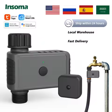 Insoma Wifi Automatic Sprinkle Timer Remote Garden Water Timer Smart Irrigation Watering System Hose