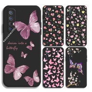 OPPO Reno 3 3 5G 3PRO 4G 3PRO 5G Fashion Fantasy Pink Blue Butterfly Letters Phone Case Soft Shockpr