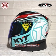 KYT R10 AQUAMARINE SPOILER 3D HELMET HANDSOME PACKAGE | FULL FACE