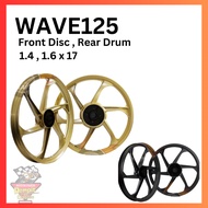 REMPIT Wave125 6 Batang Black Sport Rim