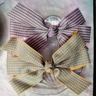 Ribbon with checkered designs