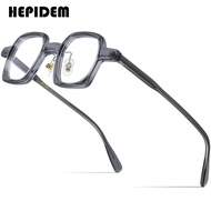 HEPIDEM Acetate กรอบแว่นตาผู้ชาย2022 Vintage Retro แว่นตาทรงสี่เหลี่ยมผู้หญิงแว่นสายตาสั้นแว่นตา9195