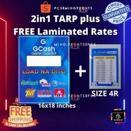 GCASH TARP COMBI 16X18in / LOAD NA DITO TARP   FREE LAMINATED RATES RC
